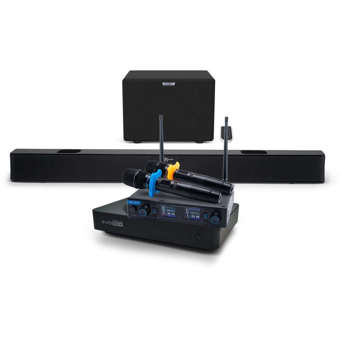 Hi-End караоке-система EVOBOX Premium + EvoSoundBar (саундбар с караоке) в Губкине