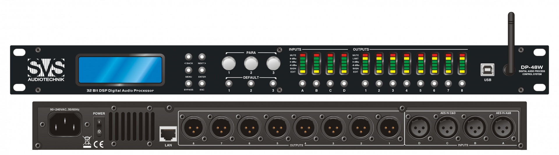 SVS Audiotechnik DP-48W Цифровой процессор: 4 входа 8 выходов в Губкине