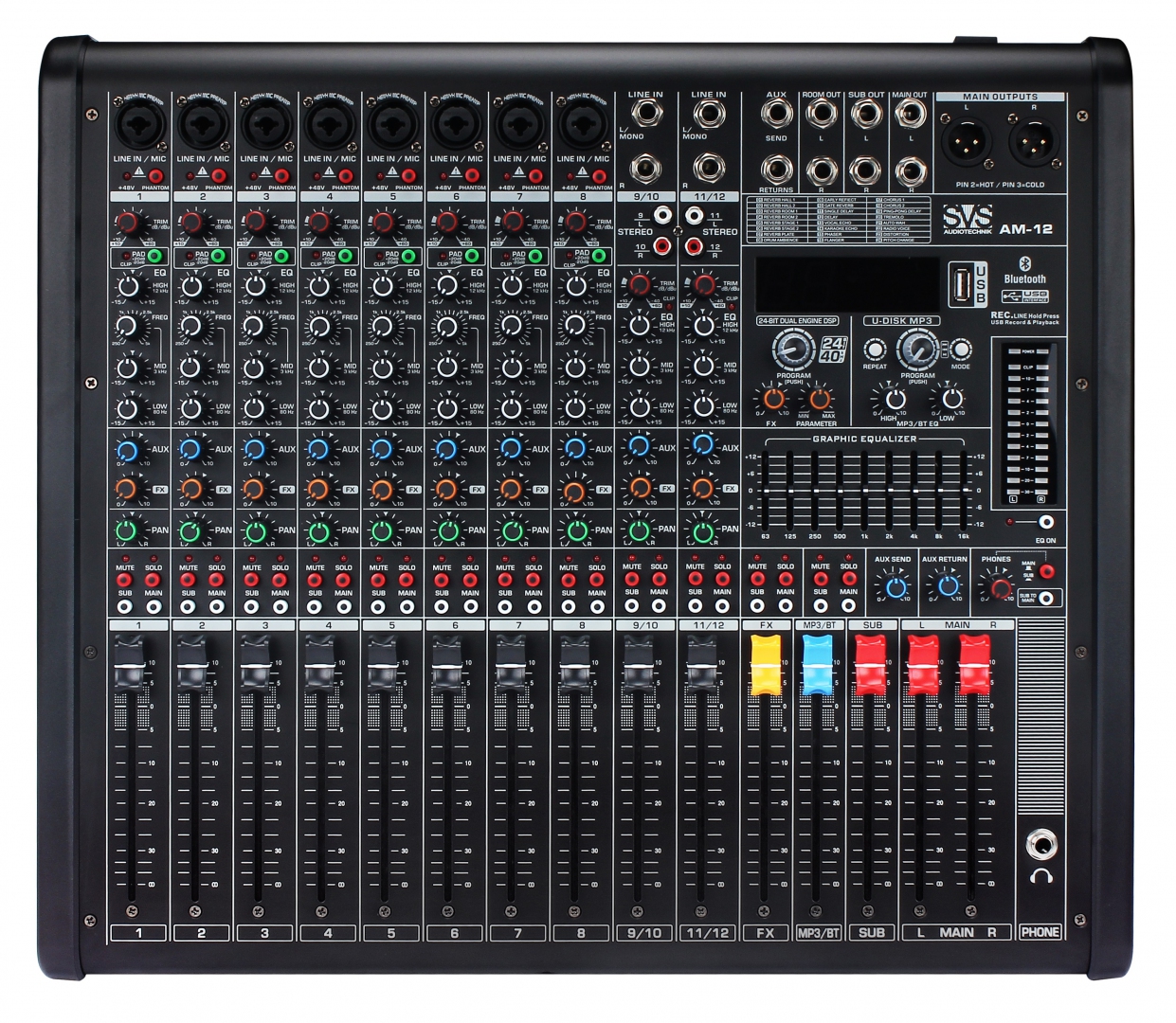SVS Audiotechnik mixers AM-12 Микшерный пульт аналоговый, 12-канальный в Губкине